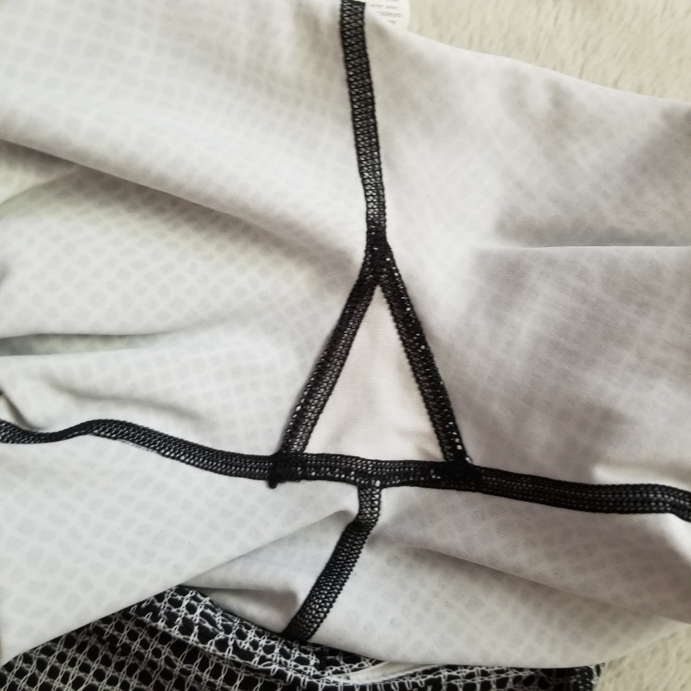 LULULEMON Wunder Under Pant III Fall Net White Black Size 4 - Picture 12 of 16